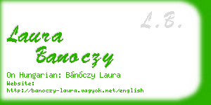 laura banoczy business card